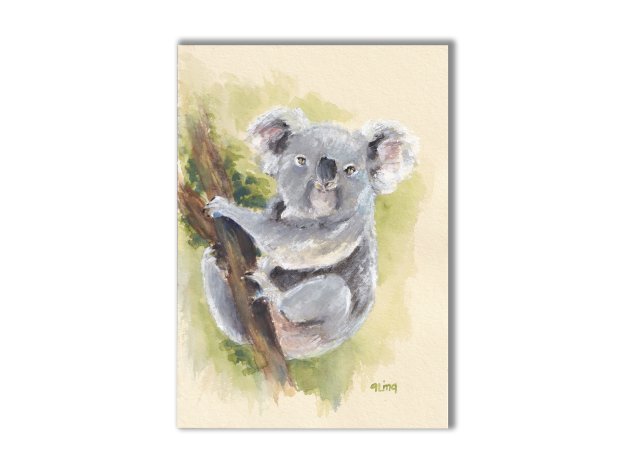 Koala. Akwarela ręcznie malowana