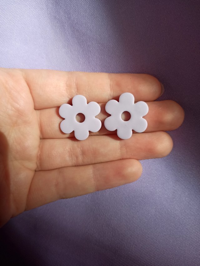 Kolczyki z gliny polimerowej kwiatki