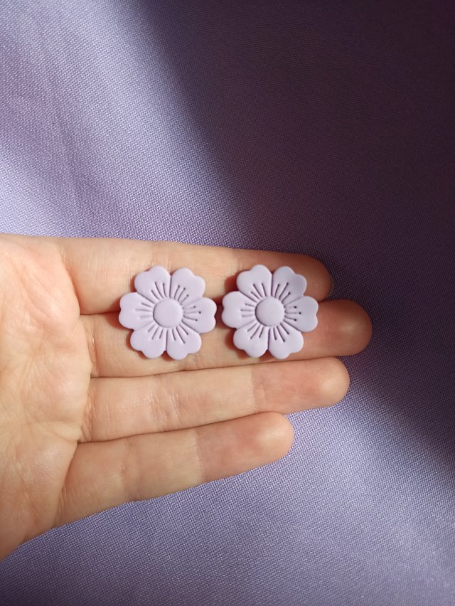 Kolczyki z gliny polimerowej kwiatki