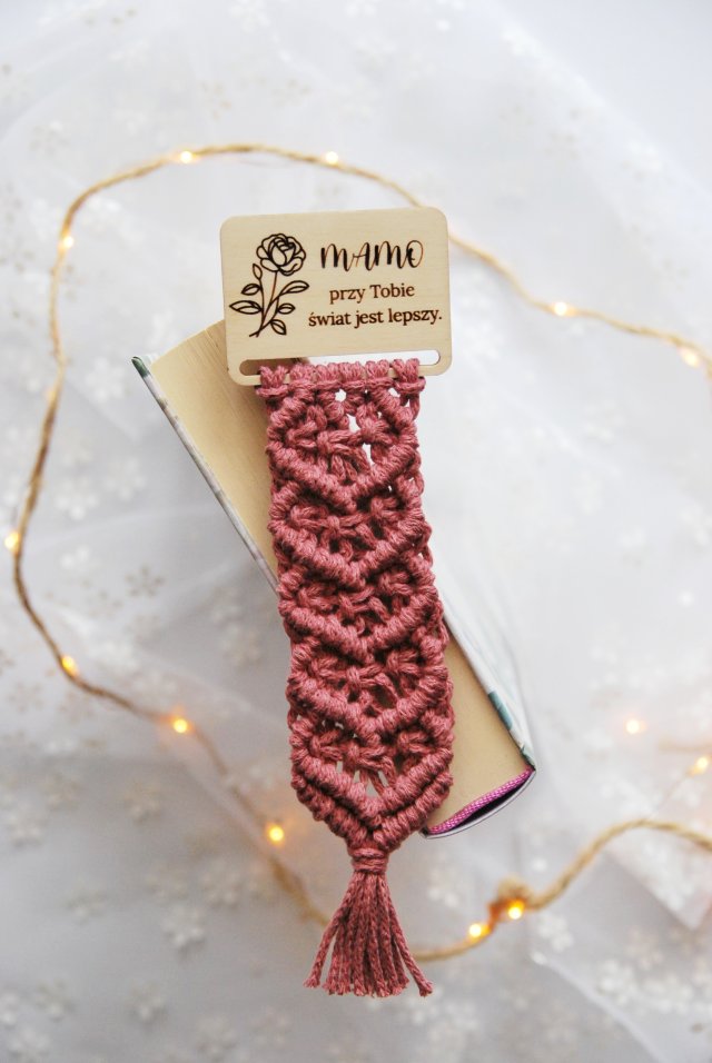 Makrama zakładka do książki dla mamy | Prezent Dzień Matki