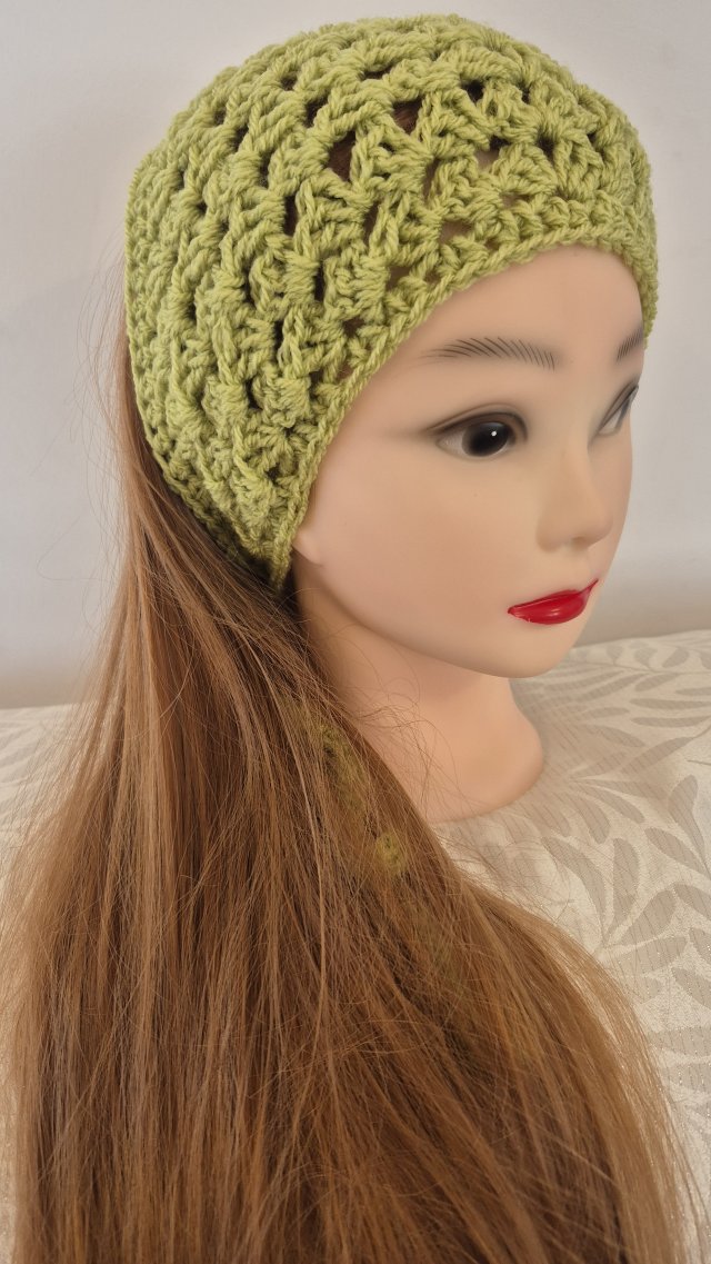 Szydełkowa chustka na głowę – Boho – Handmade