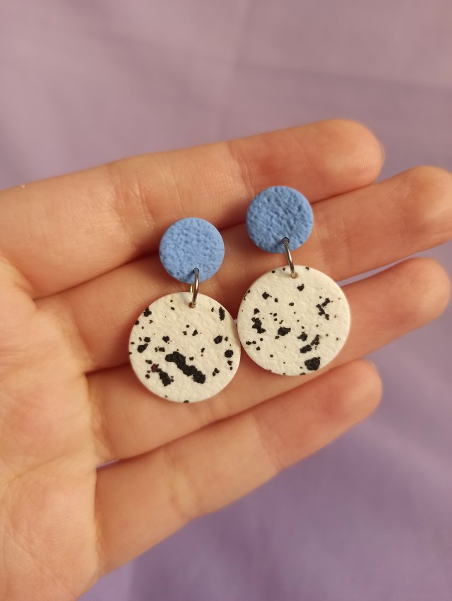 Kolczyki z gliny polimerowej pastelowe