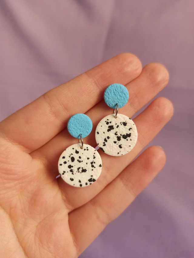 Kolczyki z gliny polimerowej pastelowe