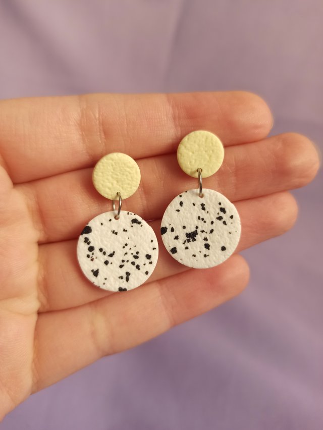 Kolczyki z gliny polimerowej pastelowe