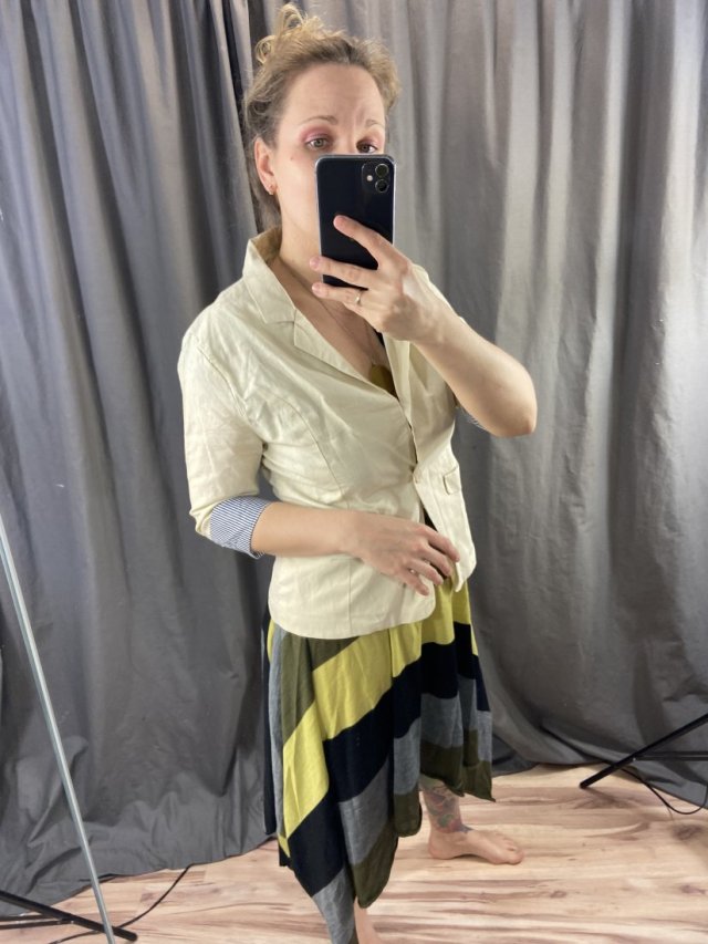 płócienny żakiet letni