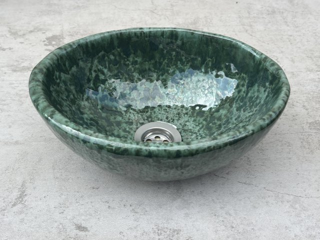 Mini umywalka owalna ceramiczna rękodzieło