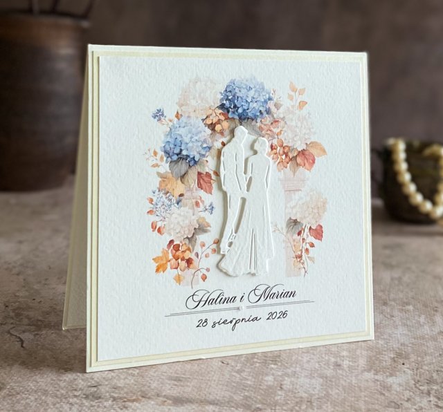Kartka na ślub w ozdobnej kopercie, WP 56a