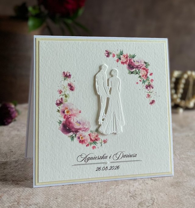 Kartka na ślub w ozdobnej kopercie, WP 56c