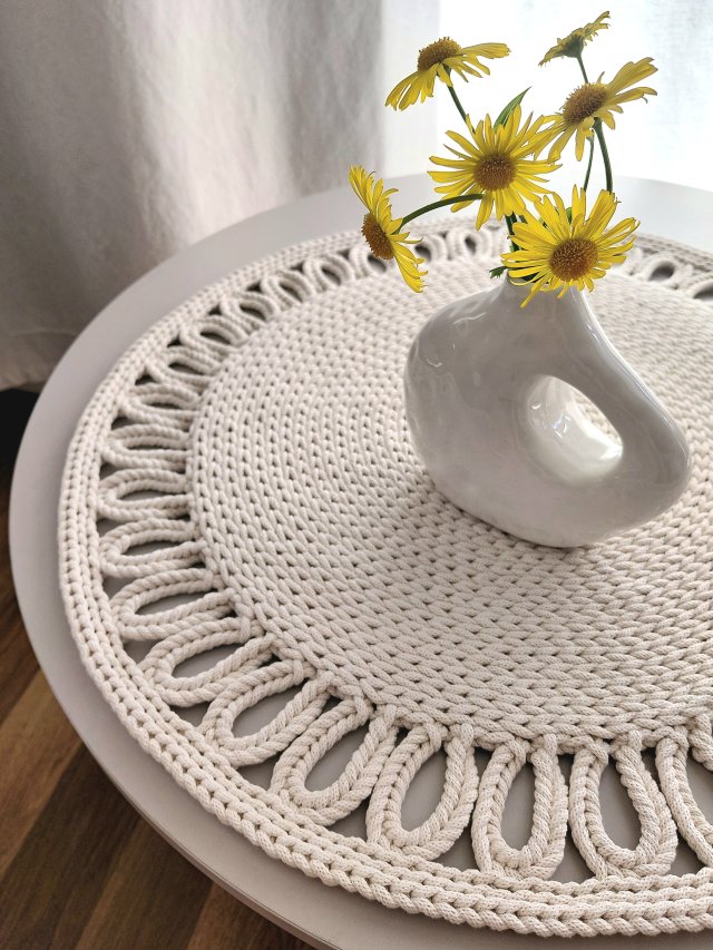 SZNURKOWA PODKŁADKA ŚREDNICY 55CM