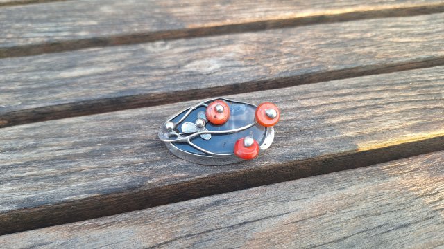 Polne kwiatki - broszka