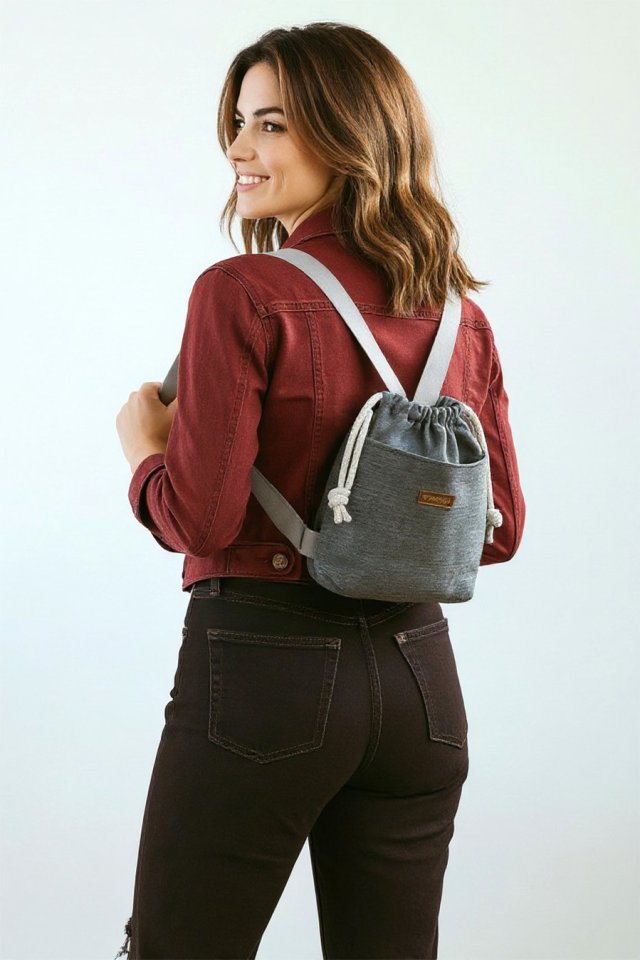 Ciemnoszary workoplecak mini