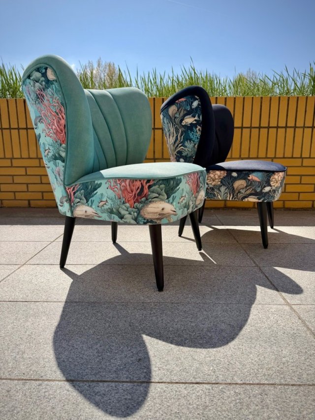 fotel klubowy, PRL, lata 60 70, uszak, koktajlowy, sea