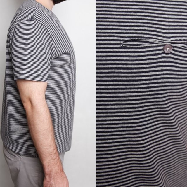 NOWY T-shirt męski szary czarne paski bawełna XL Ho18