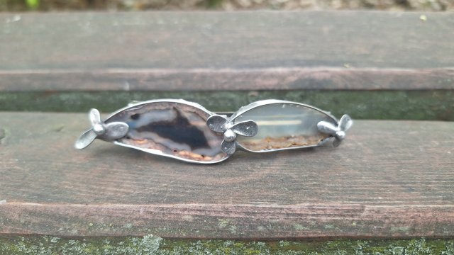 Agaty - klamra do włosów