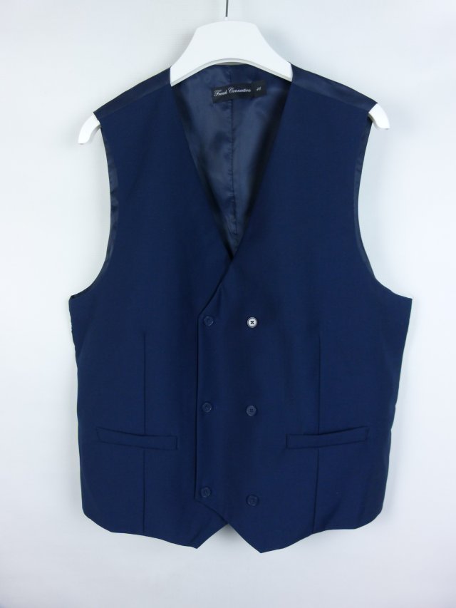 French Connection męska elegancka dwurzędowa kamizelka - 46 / XXL