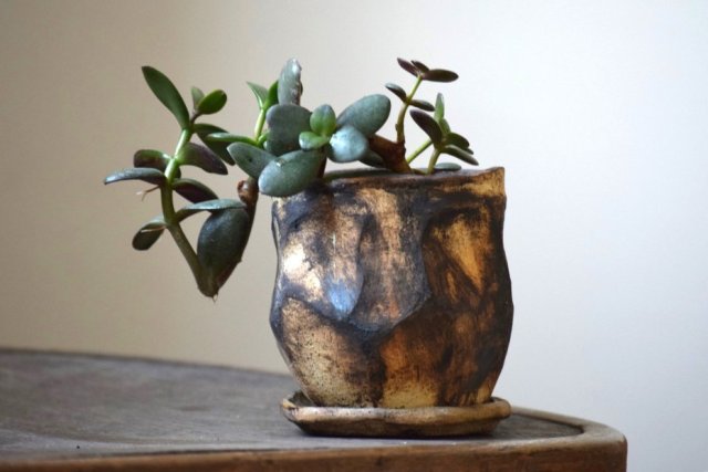 ŚLADY NATURY II_doniczka handmade_surowa forma