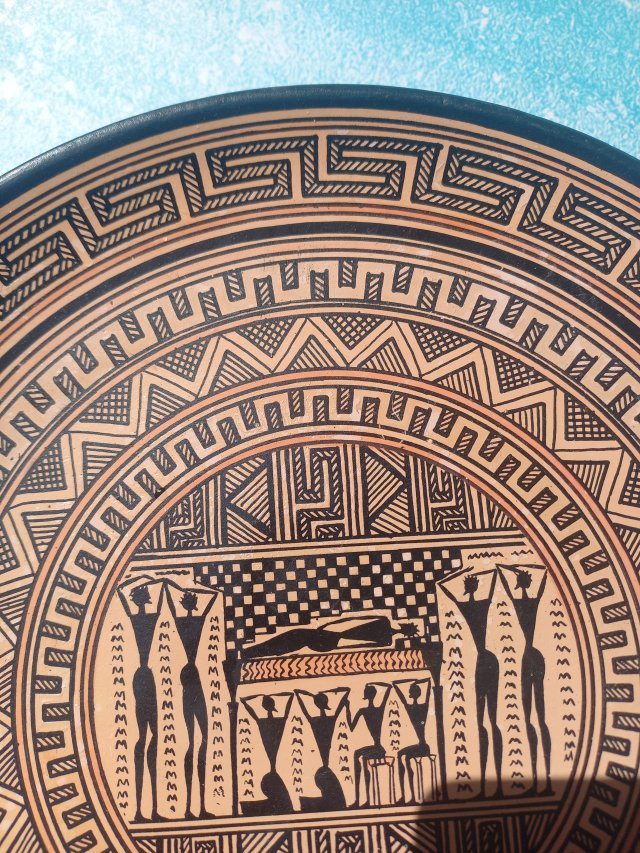 Grecki gliniany talerz