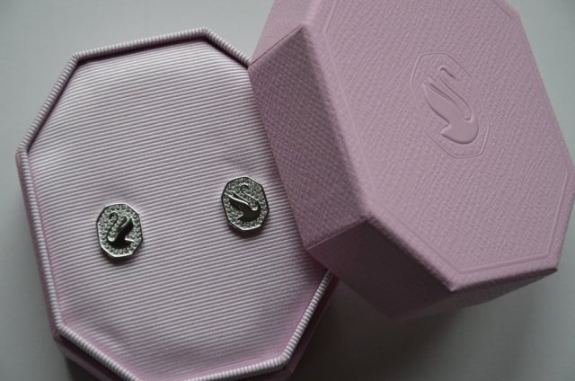 nowe kolczyki Swarovski Signum łabędzie