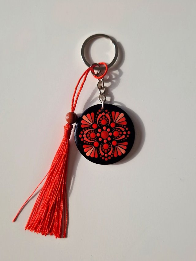 Czerwony brelok, amulet czakra podstawy - Jaspis czerwony - Ugruntowanie, stabilność, bezpieczeństwo