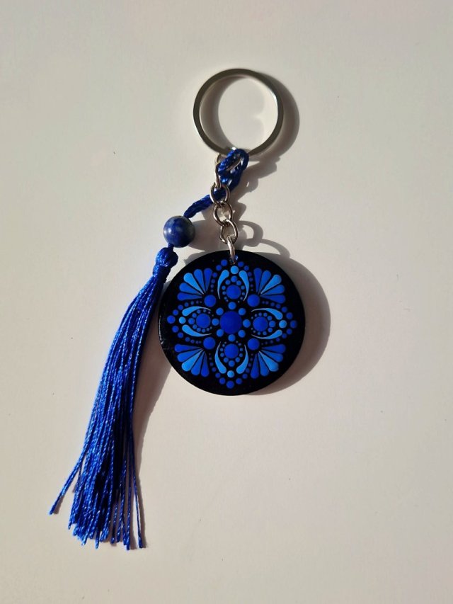 Indygo brelok, amulet trzecie oko - Lapis lazuli - Intuicja, wgląd, wewnętrzna mądrość