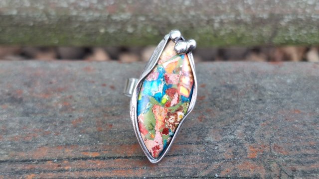 Kolorowo - pierścionek regulowany