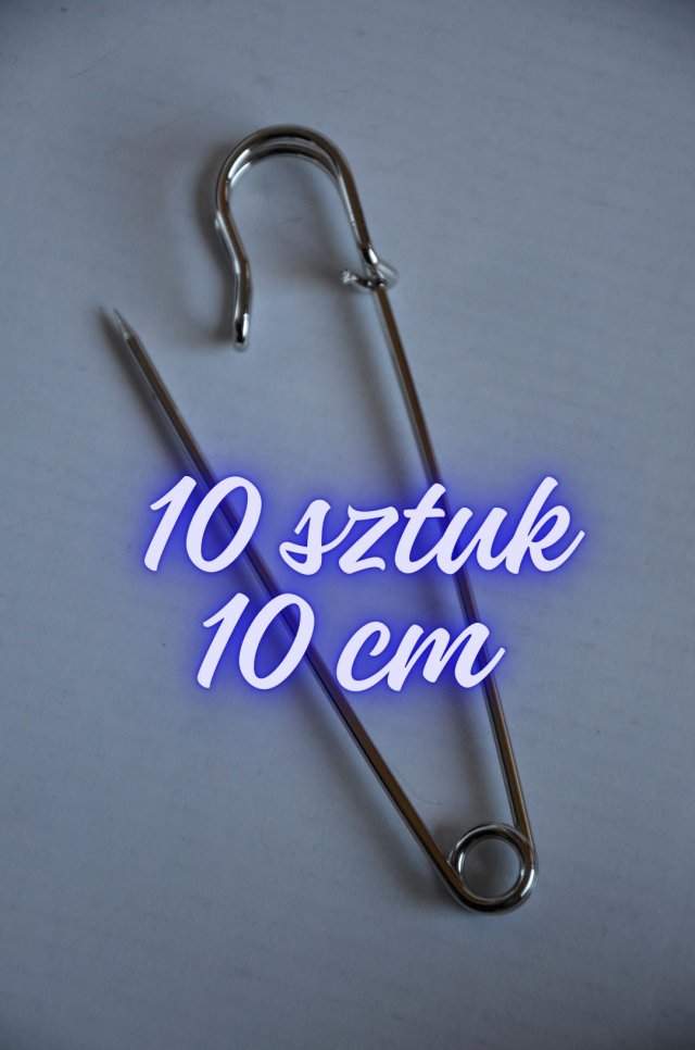 duże agrafki 10 sztuk 10 cm długości