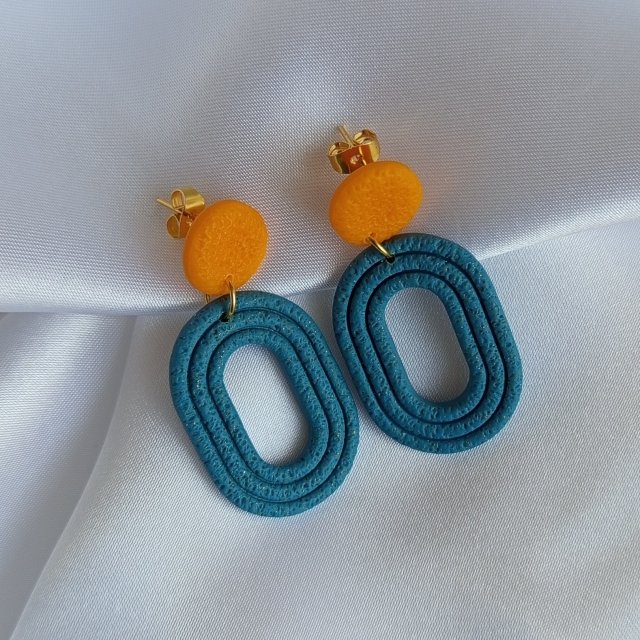 "Nira I" - kolczyki z gliny polimerowej.