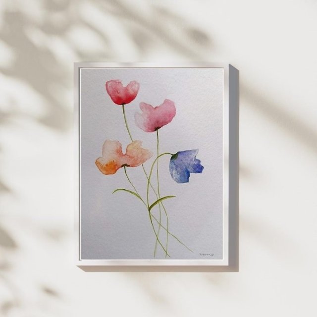 Kwiaty - obraz  akwarela