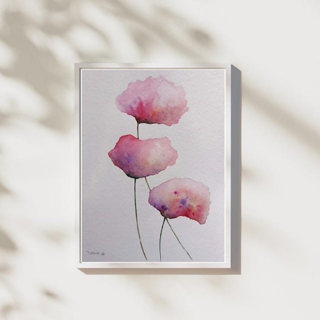 Kwiaty - obraz  akwarela