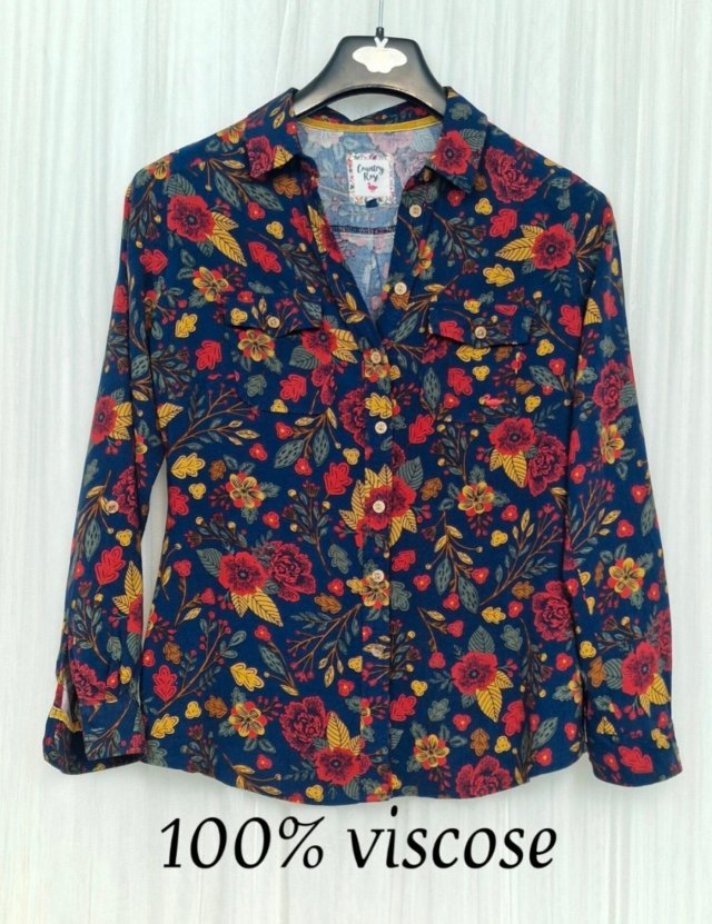 Country Rose M koszula damska w kwiaty wiskoza