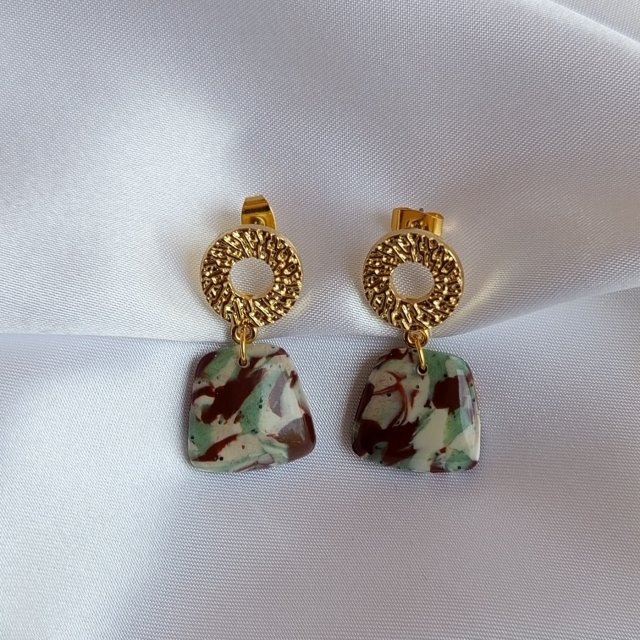 "Aura" - kolczyki z gliny polimerowej.