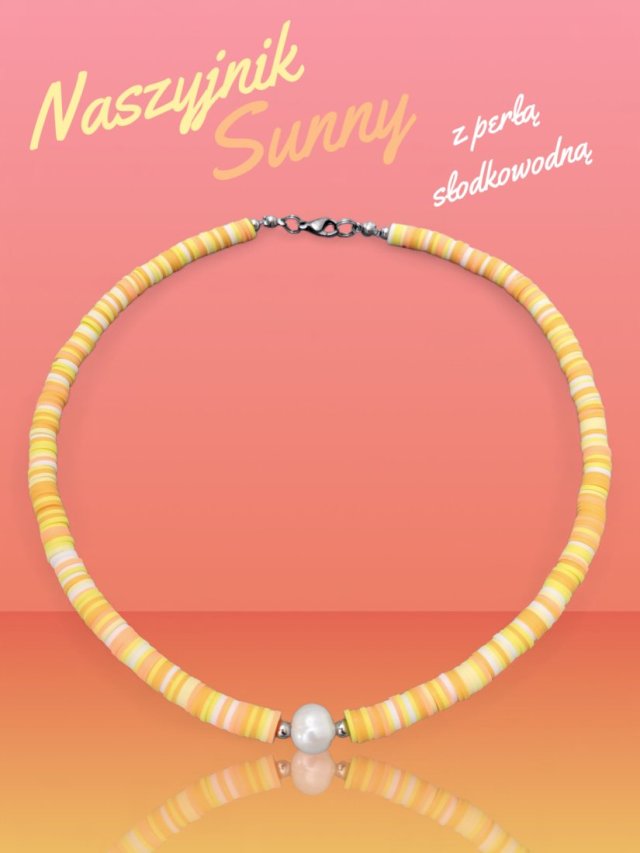 NASZYJNIK KATSUKI VIBES SUNNY Z PEREŁKĄ SŁODKOWODNĄ