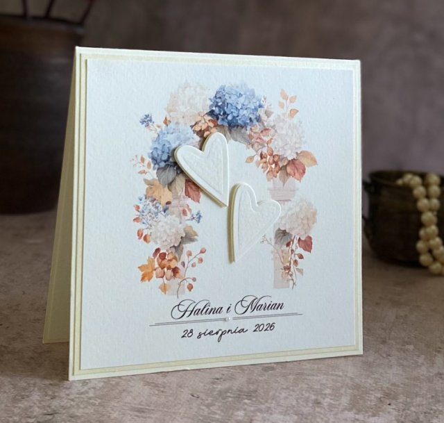 Kartka na ślub w ozdobnej kopercie, WP 56d