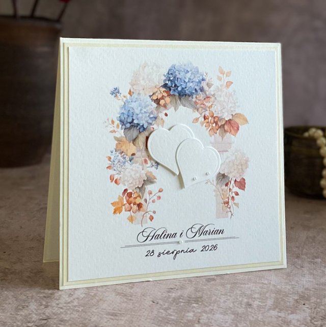 Kartka na ślub w ozdobnej kopercie, WP 34c