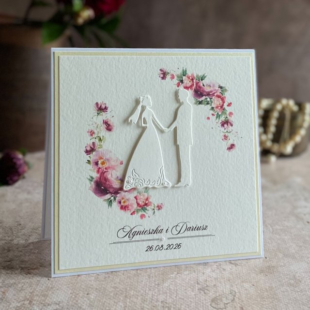Kartka na ślub w ozdobnej kopercie, WP 34d