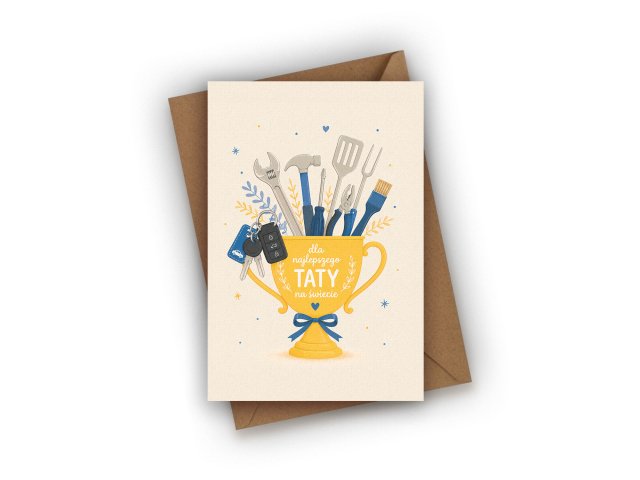 KARTKA NA DZIEŃ TATY- PUCHAR DLA TATY