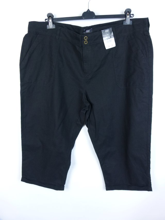 F&F spodnie rybaczki len bawełna 22 / 50 z metką