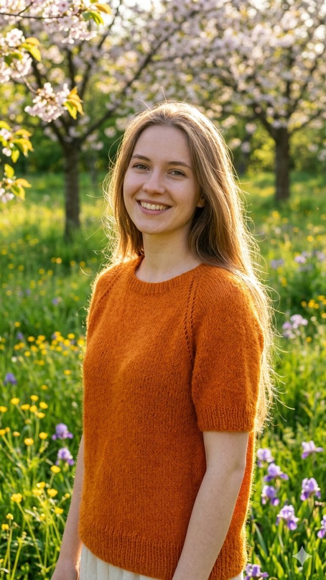 sweterek z krótkim rękawem