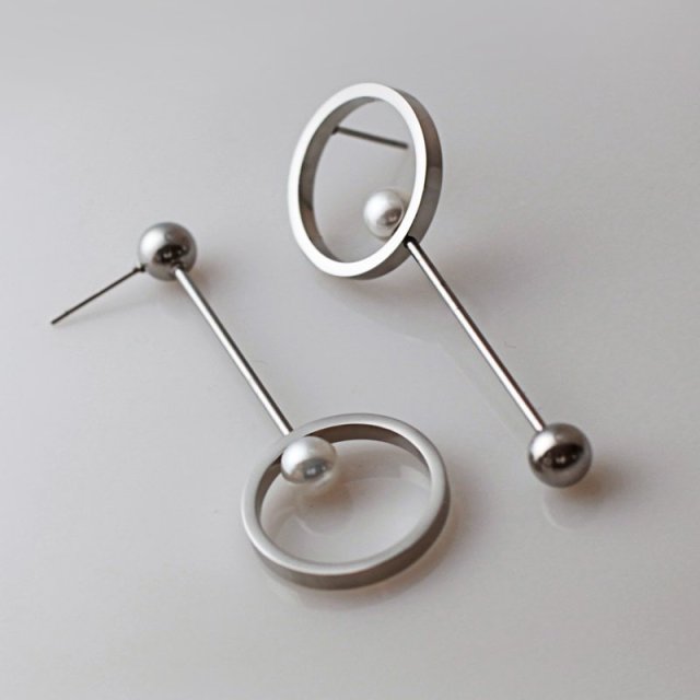Kolczyki Perły wygłupiają się v silver