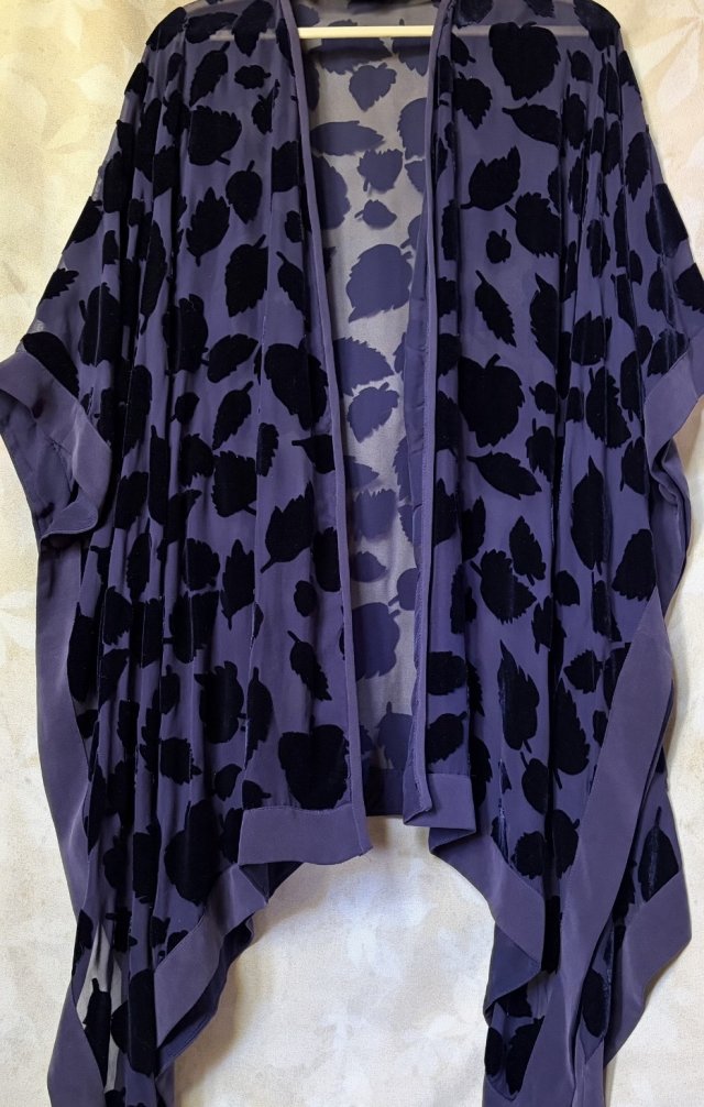 100% Silk LING LING COLLECTION efektowna narzutka kimono jedwab