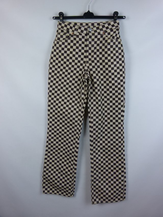 Monki straight jeans kratka wysoki stan 25 / XS