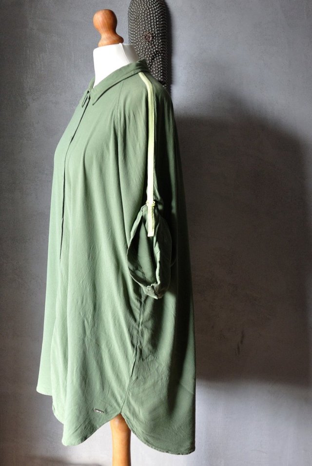 Tunika koszula khaki neon wiskoza XS S