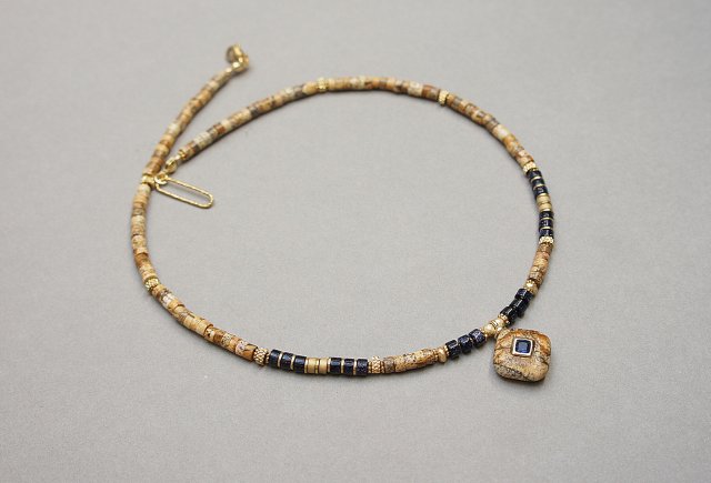 Jaspis krajobrazowy choker - Szlachetna kolekcja /19.04.26/