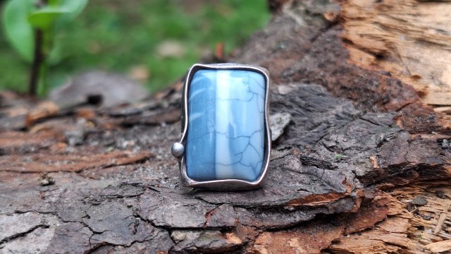 Opal - pierścionek regulowany