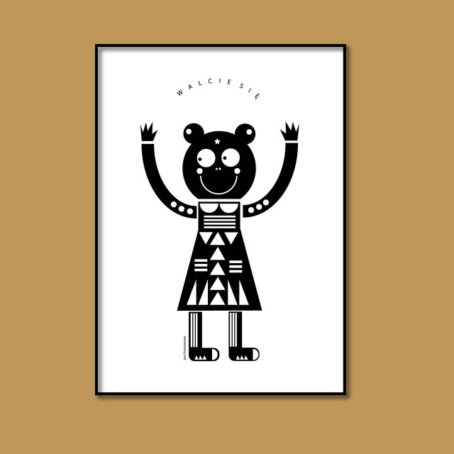 Plakat  "małpka" A4