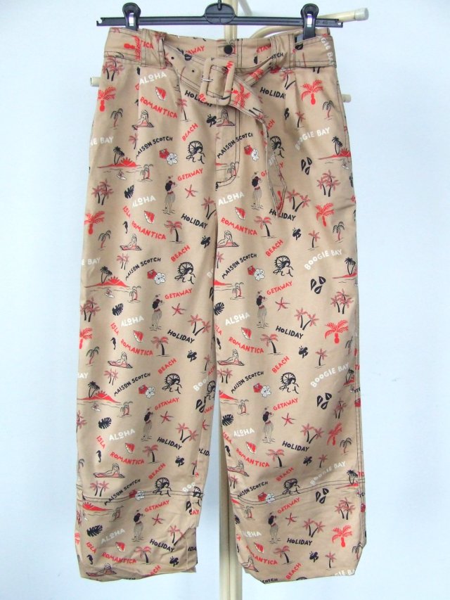 beżowe spodnie z nadrukiem baggy Scotch Soda M