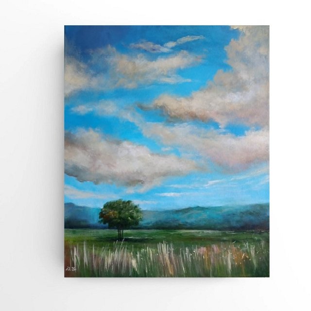 Błękitne niebo -obraz akrylowy formatu 60/50 cm