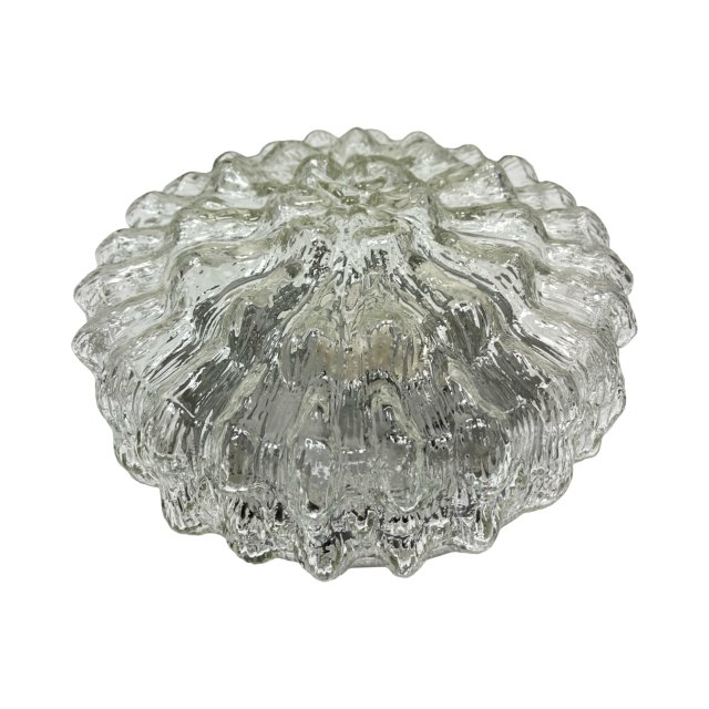 Kryształowy Plafon, kinkiet RZB 32310 Motyw Kwiatowy / Ice Glass, Niemcy lata 70.