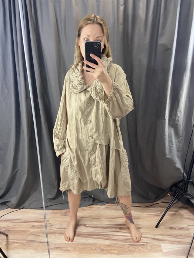 artystyczny płaszcz plus size