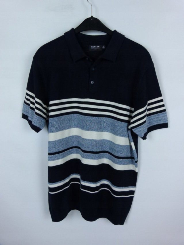 Burton dzianinowa bluzka koszulka polo w paski / L